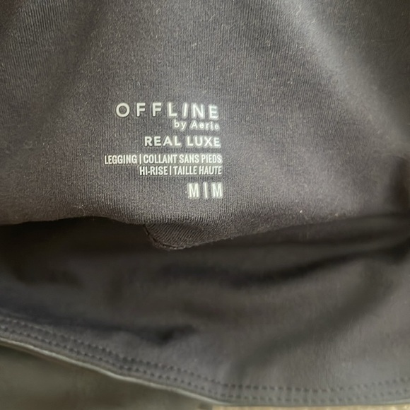 Aerie Offline Faux Leather Black Leggings - Picture 4 of 4